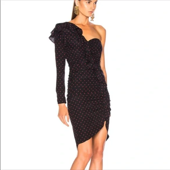 veronica beard one shoulder dress Veronica Beard Bader Sequin One-Shoulder Bow Midi Dress